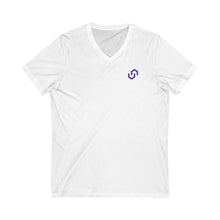 Load image into Gallery viewer, FlipSystem Logo ONLY Unisex Jersey Short Sleeve V-Neck Tee