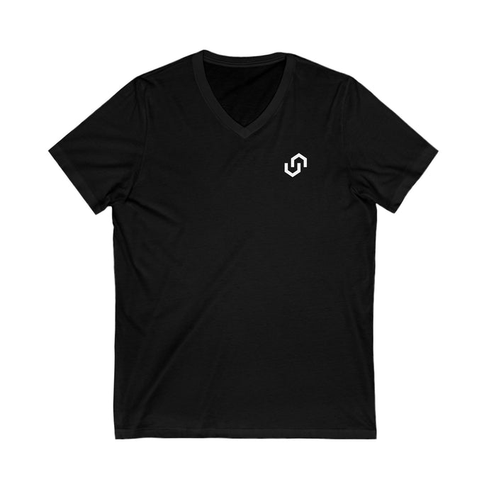 FlipSystem Logo ONLY Unisex Jersey Short Sleeve V-Neck Tee